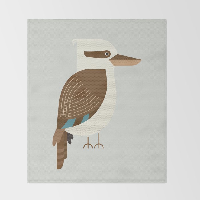 Whimsy Laughing Kookaburra Throw Blanket Gallery Image 2