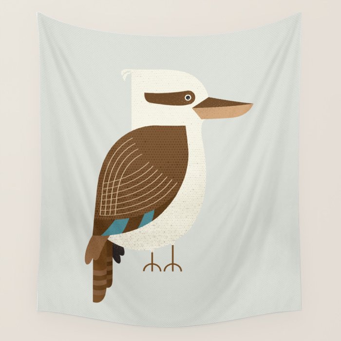 Whimsy Laughing Kookaburra Wall Tapestry Gallery Image 4