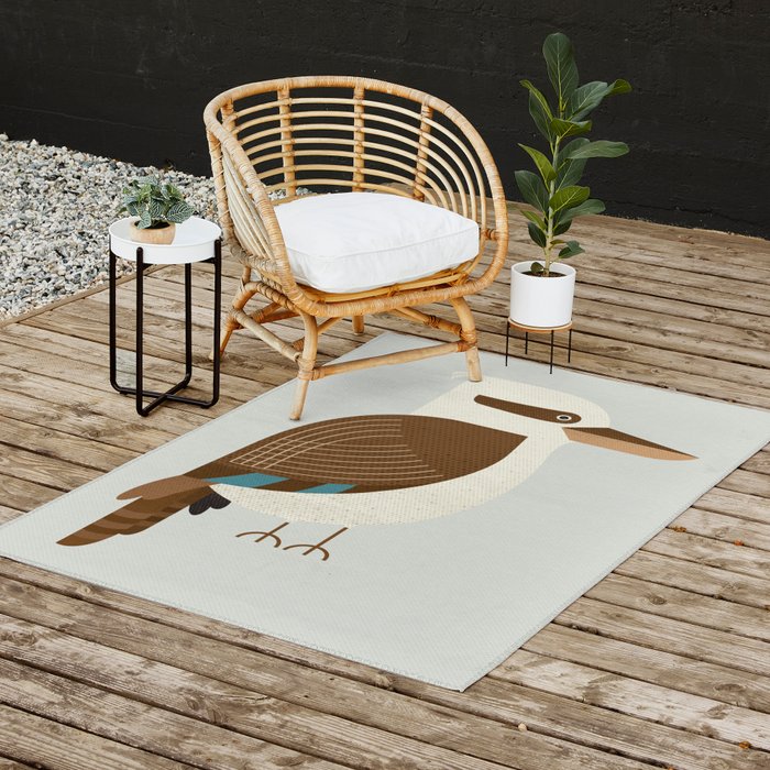 Whimsy Laughing Kookaburra Outdoor Rug Gallery Image 2