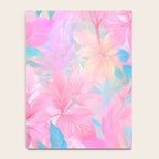 Unicorn Garden, Iridescent Holographic Soft Pastel Gradient, Yoga Meditation Mindfulness Spiritual, Eclectic Pink Botanical Nature Plants Forest Graphic Design Pattern Notebook Gallery Image 4