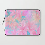 Unicorn Garden, Iridescent Holographic Soft Pastel Gradient, Yoga Meditation Mindfulness Spiritual, Eclectic Pink Botanical Nature Plants Forest Graphic Design Pattern Laptop Sleeve Gallery Image 1