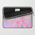 Unicorn Garden, Iridescent Holographic Soft Pastel Gradient, Yoga Meditation Mindfulness Spiritual, Eclectic Pink Botanical Nature Plants Forest Graphic Design Pattern Laptop Sleeve Gallery Image 2