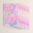 Unicorn Garden, Iridescent Holographic Soft Pastel Gradient, Yoga Meditation Mindfulness Spiritual, Eclectic Pink Botanical Nature Plants Forest Graphic Design Pattern Wrapping Paper Gallery Image 3