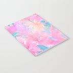 Unicorn Garden, Iridescent Holographic Soft Pastel Gradient, Yoga Meditation Mindfulness Spiritual, Eclectic Pink Botanical Nature Plants Forest Graphic Design Pattern Notebook Gallery Image 2