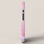 Unicorn Garden, Iridescent Holographic Soft Pastel Gradient, Yoga Meditation Mindfulness Spiritual, Eclectic Pink Botanical Nature Plants Forest Graphic Design Pattern iPhone Case Gallery Image 2