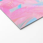 Unicorn Garden, Iridescent Holographic Soft Pastel Gradient, Yoga Meditation Mindfulness Spiritual, Eclectic Pink Botanical Nature Plants Forest Graphic Design Pattern Welcome Mat Gallery Image 2