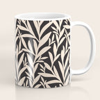 Black and White Leaves 2  Coffee Mug Gallery Image 1