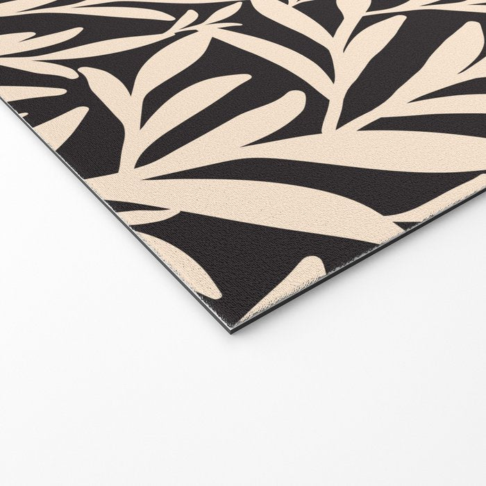 Black and White Leaves 2  Welcome Mat Gallery Image 2