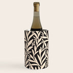 Black and White Leaves 2  Wine Chiller Gallery Image 1