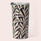 Black and White Leaves 2  Travel Mug Gallery Image 3