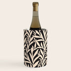 Black and White Leaves 2  Wine Chiller Gallery Image 2