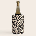 Black and White Leaves 2  Wine Chiller Gallery Image 3