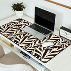 Black and White Leaves 2  Desk Mat Gallery Image 2