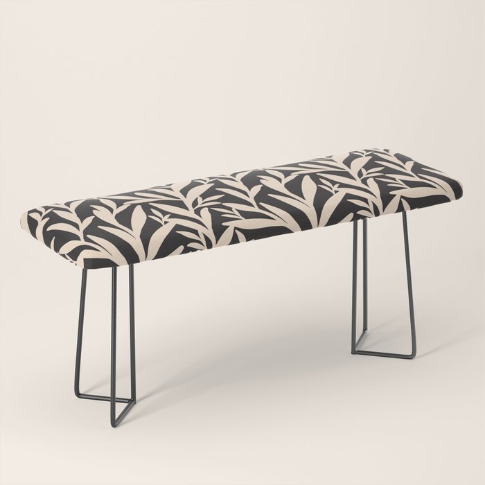 Black and White Leaves 2  Bench Gallery Image 1