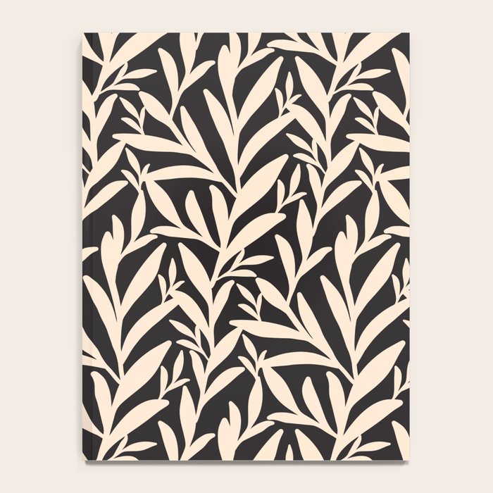 Black and White Leaves 2  Notebook Gallery Image 4