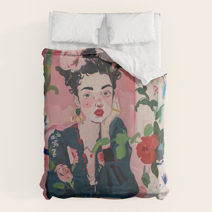 Dreamy Muse in Bloom  Duvet Cover Gallery Image 6