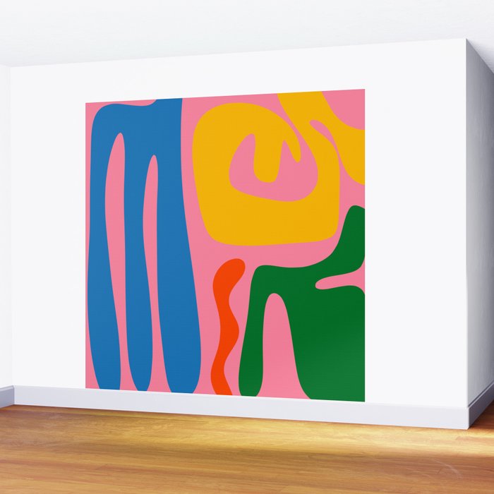 Colorful Abstract Kwaito Pattern Wall Mural Gallery Image 2