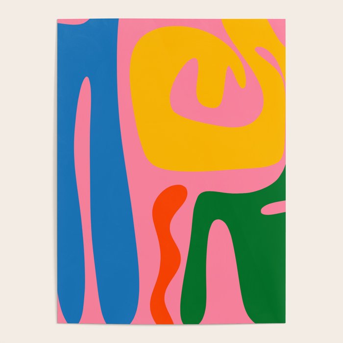 Colorful Abstract Kwaito Pattern Poster Gallery Image 1