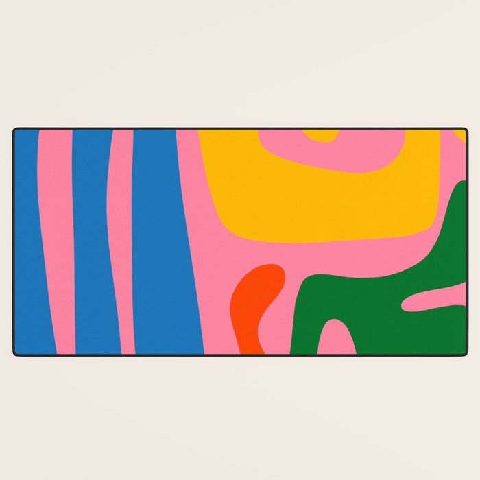 Colorful Abstract Kwaito Pattern Desk Mat Gallery Image 3