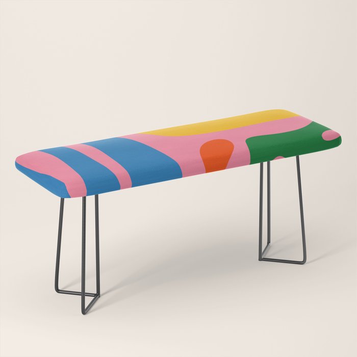 Colorful Abstract Kwaito Pattern Bench Gallery Image 1