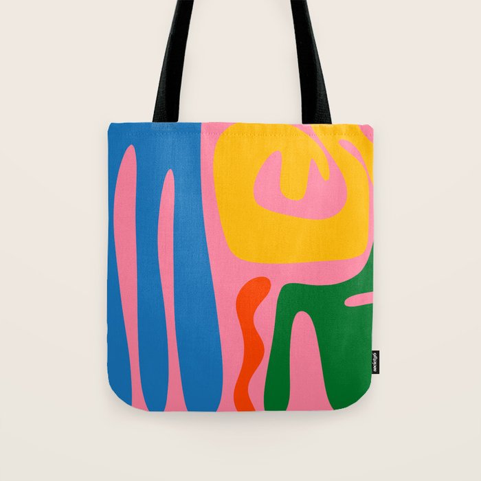 Colorful Abstract Kwaito Pattern Tote Bag Gallery Image 1
