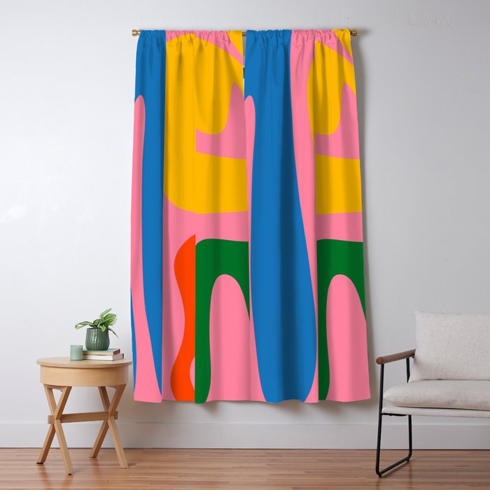 Colorful Abstract Kwaito Pattern Window Curtain Gallery Image 1