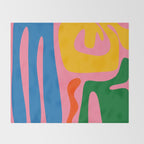 Colorful Abstract Kwaito Pattern Throw Blanket Gallery Image 2