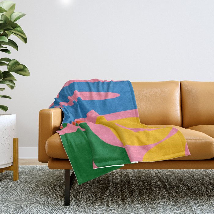 Colorful Abstract Kwaito Pattern Throw Blanket Gallery Image 1