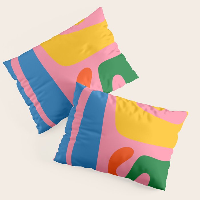 Colorful Abstract Kwaito Pattern Pillow Sham Gallery Image 1