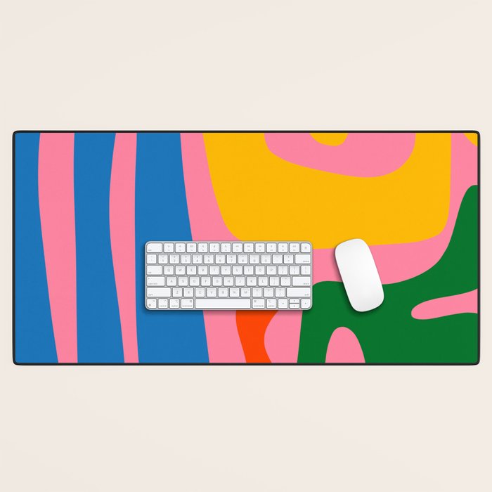 Colorful Abstract Kwaito Pattern Desk Mat Gallery Image 1