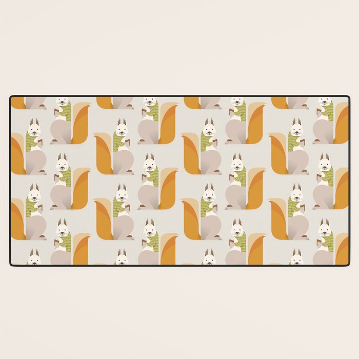 Whimsical Red Squirrel Desk Mat Gallery Image 3