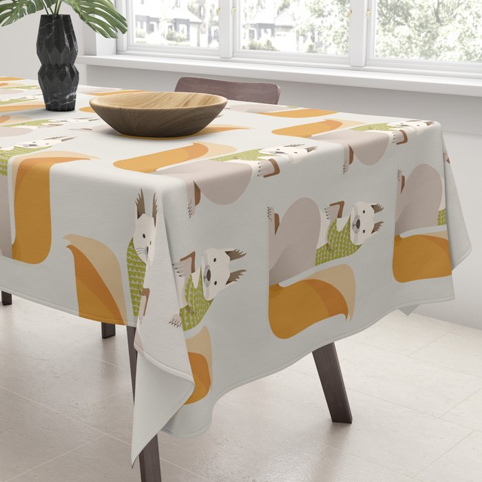 Whimsical Red Squirrel Tablecloth Gallery Image 3