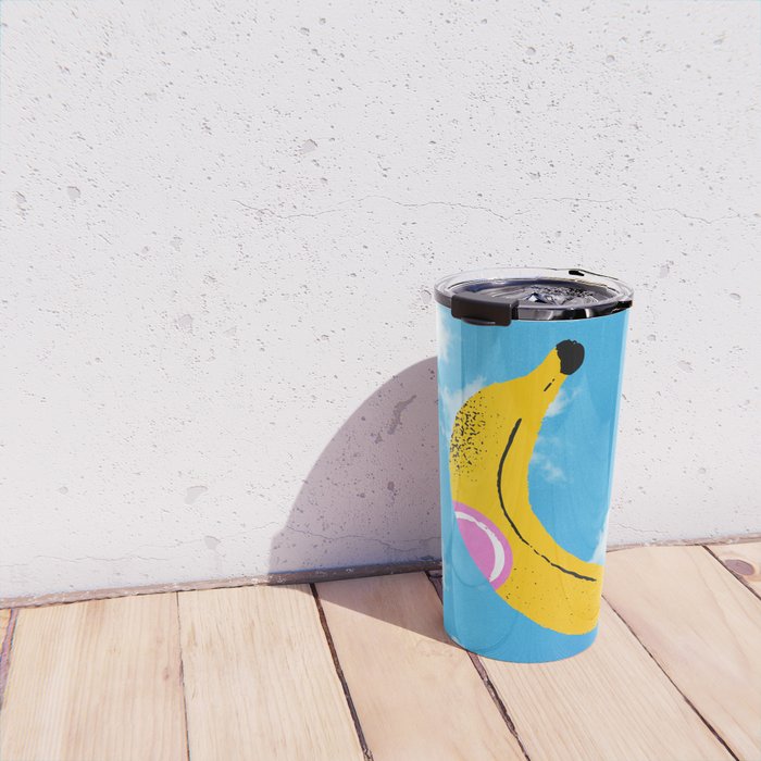 Banana Pop Art: Sky Edition Travel Mug Gallery Image 4