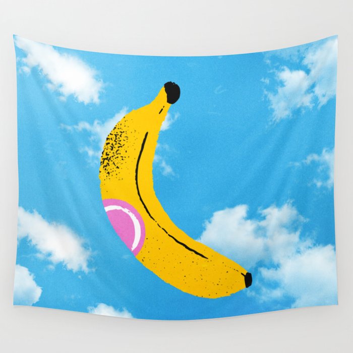 Banana Pop Art: Sky Edition Wall Tapestry Gallery Image 4