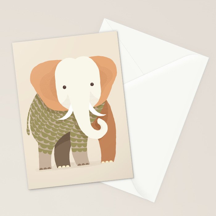 Whimsical Elephant Stationery Card Gallery Image 2