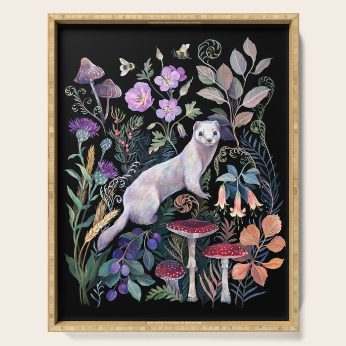 White Ermine Serving Tray Gallery Image 1