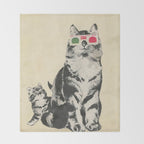 3D Glasses Throw Blanket Gallery Image 2