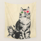 3D Glasses Wall Tapestry Gallery Image 4