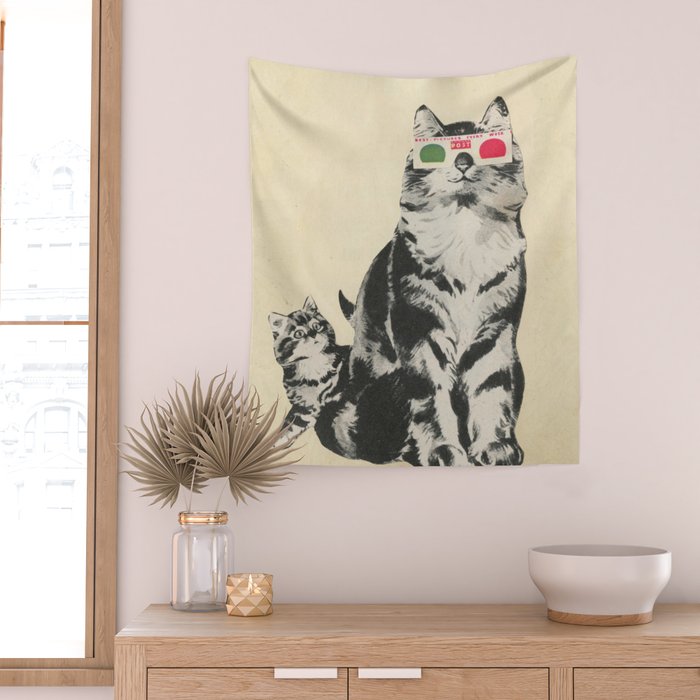 3D Glasses Wall Tapestry Gallery Image 2