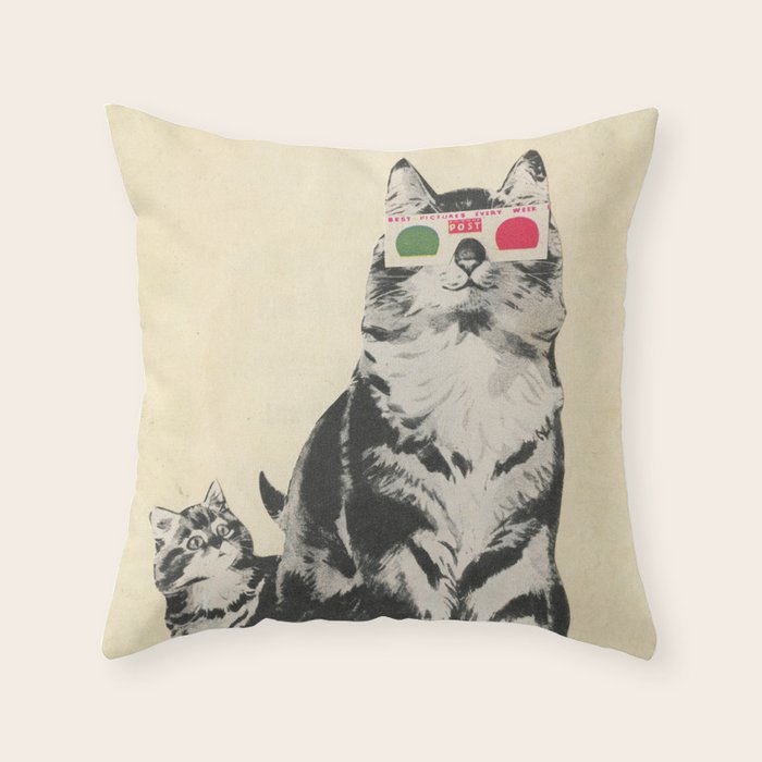 3D Glasses Throw Pillow Gallery Image 6