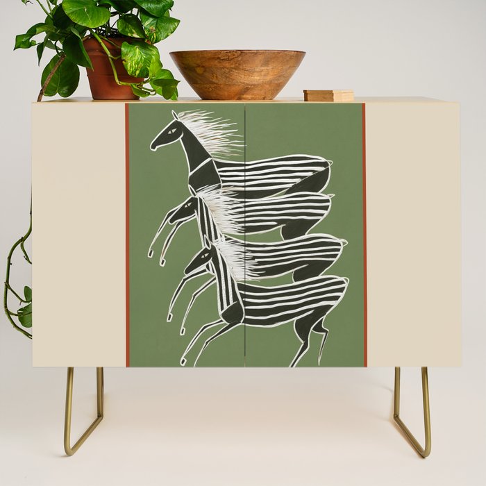 Horses in Stripes Credenza Gallery Image 1