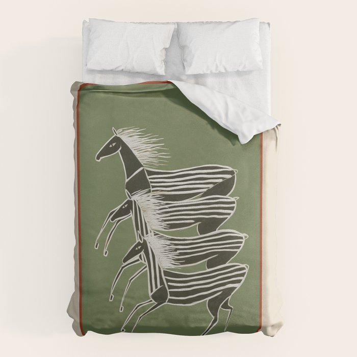 Horses in Stripes Duvet Cover Gallery Image 6