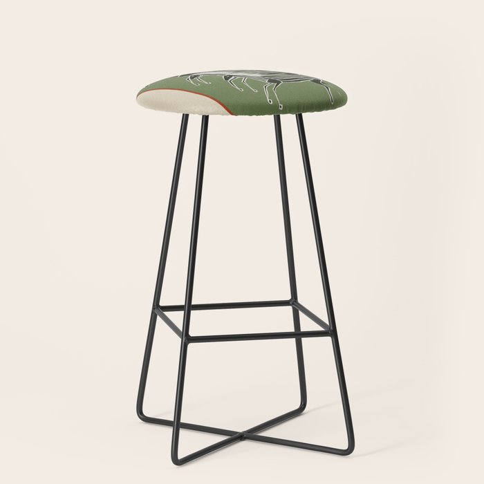 Horses in Stripes Stool Gallery Image 1