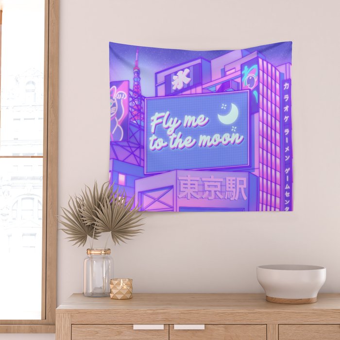 Moon City Wall Tapestry Gallery Image 2