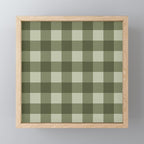 Gingham Plaid Pattern - Natural Green Mini Art Print Gallery Image 1