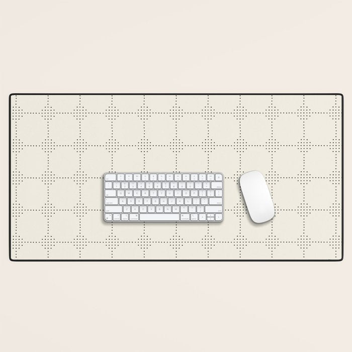 seamless dot pattern minimalistic Desk Mat Gallery Image 1