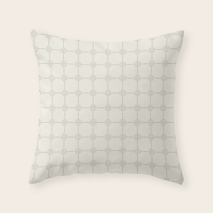 seamless dot pattern minimalistic Throw Pillow Gallery Image 6