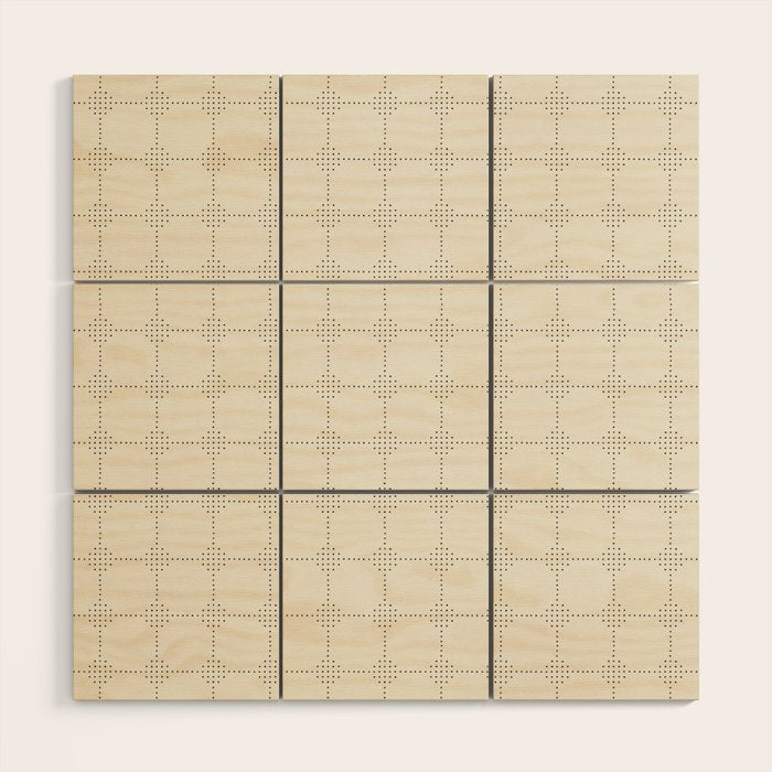 seamless dot pattern minimalistic Wood Wall Art Gallery Image 1