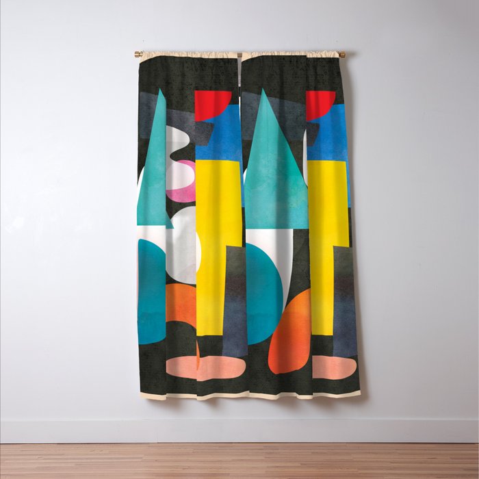 Abstract Modern Art 27 Window Curtain Gallery Image 3