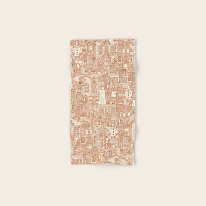 vintage halloween rust ivory Bath Towel Gallery Image 1